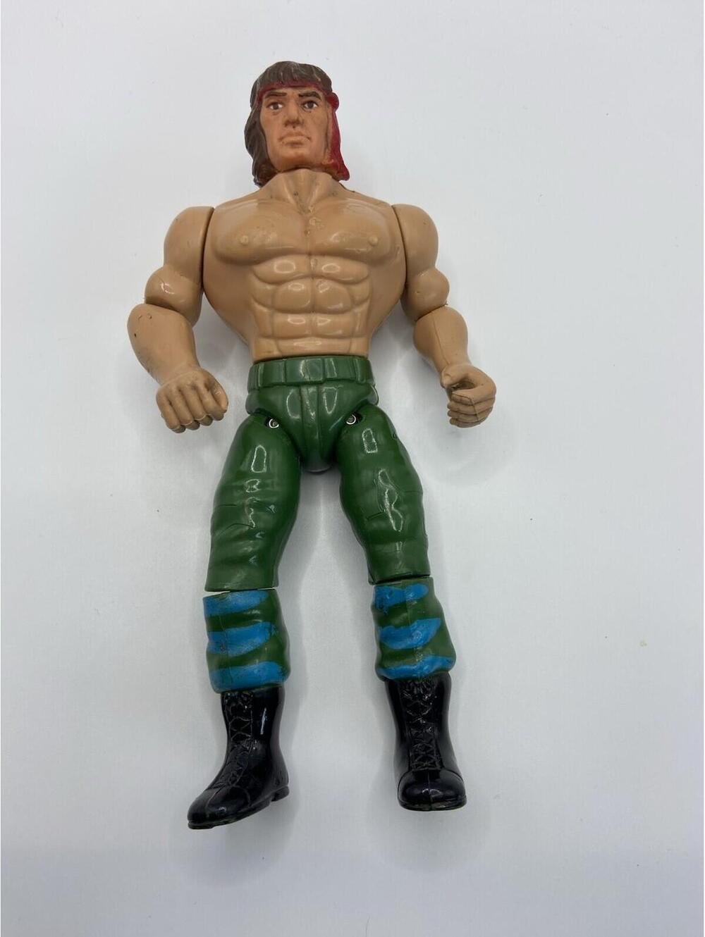 VINTAGE 1980s Squishy Head 6" John Rambo Action Figure